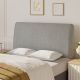 Pinmoco - Full Size Adjustable Ergonomic Upholstered Foam Headboard - Gray - Gray