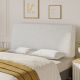 Pinmoco - Queen Size Adjustable Ergonomic Upholstered Foam Headboard - White - White