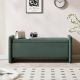 Pinmoco - Rectangular Corduroy Upholstered Ottoman Bench with Storage - Olive Green
