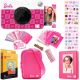 Kodak - Printomatic Instant Print Camera + Case, Photo Album, Zink Paper & More -Bundle - Dark Pink