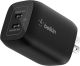 Belkin - Gaming Dual USB-C Wall Charger 65W for Nintendo Switch 2, GaN Technology, USB-PD 3.0 PPS, Dual Charging Ports - Black