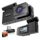 Rexing - C2 â€“ Full HD Front & Rear Dash Cam with Wi-Fi - Black