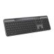 Logitech - Signature Slim Solar+ K980 Wireless Bluetooth Solar and Artificial Light Powered Keyboard with Customizable Keys - Graphite