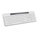 Logitech - Signature Slim Solar+ K980 for Mac Wireless Bluetooth Solar and Artificial Light Powered Keyboard with Customizable Keys - Off-White