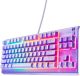 SteelSeries - Apex 3 TKL Wired Membrane Whisper Quiet Switch Gaming Keyboard 8 zone RGB Backlighting - Lavender