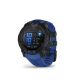 Garmin - Instinct 3 AMOLED GPS Smartwatch 45 mm Fiber-reinforced Polymer - Black with bolt blue/black silicone band - (2025)