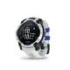 Garmin - Instinct 3 Solar GPS Smartwatch 45 mm Fiber-reinforced Polymer - Whitestone with whitestone/bolt blue silicone band - (2025)