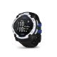 Garmin - Instinct 3 Solar GPS Smartwatch 50 mm Fiber-reinforced Polymer - Whitestone with black/bolt blue silicone band - (2025)