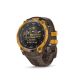 Garmin - Instinct Crossover AMOLED GPS Smartwatch 47 mm Fiber-reinforced Polymer - Bronze/sunburst with cocoa silicone band - (2025)