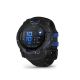 Garmin - Instinct 3 AMOLED GPS Smartwatch 50 mm Fiber-reinforced Polymer - Black with black/bolt blue silicone band - (2025)