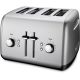 KitchenAid - 4-Slice Toaster with Illuminated Buttons - Contour Silver