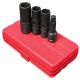SUNEX TOOLS 1/2 in. Drive Wall Socket Set Flip (4-Piece) SUN2724