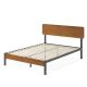 Zinus Brown Metal and Bamboo Frame King Platform Bed HD-HBPBB-14K