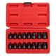 SUNEX TOOLS 3/8 in. Drive Stubby Impact Hex Driver SAE and Metric Set (16-Piece) 3646