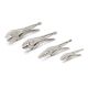 TEKTON Straight, Curved, Long Nose Locking Pliers Set (4-Piece) PLK99902