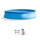 Intex Easy Set 15 ft. Round x 33 in. D Inflatable Pool with 530 GPH Filter Pump, 2587 Gallons Capacity 28157EH