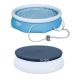 Summit 10 ft. x 30 in. Round Inflatable Above Ground Pool with Filter Pump with Intex 10 in. Pool Round Cover 57269E-BW + 28021E