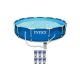 Intex 12 ft. x 30 in. Deep Round Metal Frame Swimming Pool with 530 GPH Pump and Filters, 2114 Gallons Capacity 28211EH + 6 x 29000E