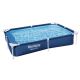 Bestway Pro 87 in. x 59 in. Rectangular 17 in. Deep Metal Frame Above Ground Pool 56545E-BW