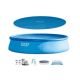Intex 18 ft. x 48 in. Round Inflatable Above Ground Swimming Pool with Ladder, Pump and Cover 26175EH + 29025E