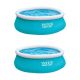 Intex 6 ft. x 20 in. Round Easy Set Inflatable Above Ground Swimming Pool in Aqua Blue (2-Pack) 2 x 28101EH