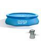 Intex 10 ft. x 30 in. Round Easy Set Above Ground Inflatable Family Swimming Pool and Pump 28120EH + 28601EG