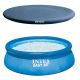 Intex Easy Set 13 ft. W x 12 in. H x 30 in. D Round Inflatable Pool, Pump and Filter & Above Ground Rope Tie Pool Cover 28026E + 28131EH