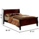 William's Home Furnishing Louis Philippe III Queen Bed in Cherry finish CM7866CH-Q-BED