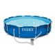 Intex 12 ft. Round 30 in. D Metal Frame Above Ground Swimming Pool Set and Pump 28211EG