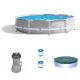 Intex 10 ft. Round 30 in. D Hard Side Above Ground Pool with Cartridge Filter Pump, 2 Filters and Cover 26700EH + 28030E + 28637EG + 2 x 29007E
