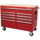 Husky 46 in. W x 24.5 in. D Standard Duty 9-Drawer Mobile Workbench Tool Chest with Solid Wood Top in Gloss Red H46MWC9RV2