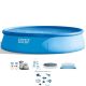 Intex Easy Set Pool 18 ft. Round 48 in. D Inflatable with Ladder, Pump and Maintenance Kit 26175EH + 28003E