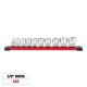 Milwaukee 3/8 in. SAE Low Profile 6-Point Socket Set with FOUR FLAT Sides (10-Piece) 48-22-9403