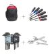 Husky 18 in Backpack Bundled with Diamond Tip Magnetic Screwdriver SAE/Metric Long Arm Hex Key Double-Speed Adjustable Wrench RH68003Bundle