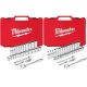 Milwaukee 3/8 in. Drive SAE/Metric Ratchet and Socket Mechanics Tool Set (60-Piece) 48-22-9408-48-22-9508