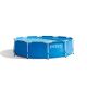 Intex 10 ft. Round Metal Frame Above Ground Swimming Pool with Swimming Pool Cover, 1718 Gallons Capacity 28200EH + 28030E