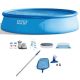 Intex 18 ft. Round 48 in. D Inflatable Pool Set with Cleaning Maintenance Swimming Pool Kit 26175EH + 28002E