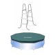 Intex Steel Frame Pool Ladder for 42 in. Wall Height Pools and 10 ft. Round Pool Cover 28065E + 28030E