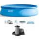 Intex 18 ft. Round 48 in. D Inflatable Pool and 2500 GPH Cartridge Filter Pump, 5455 Gallons Capacity 26175EH + 28633EG