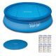 Intex 18 ft. x 216 in. Round Inflatable Pool, Solar Pool Cover and Type A Filter (6-Pack) 29025E + 26175EH + 6 x 29000E