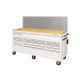 Husky 72 in. W x 24 in. D 18-Drawer Standard Duty Mobile Workbench Tool Chest with Solid Wood Top and Pegboard in Gloss White HOTC7218BJ2M