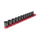 TEKTON 3/8 in. Drive 6-Point Impact Socket Set, 12-Piece (8 mm - 19 mm) SID91102
