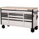 Husky Tool Storage 61 in. W x 23 in. D Heavy Duty White Mobile Workbench Tool Chest H61MWC15GWHD