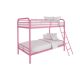 DHP Elen Pink Metal Twin Over Twin Bunk Bed DE04184