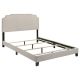 Coaster Tamarac Beige Wood Frame Queen Panel Bed with Nail Head Trim 310061Q