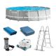 Intex 15 ft. x 42 in. Prism Frame Above Ground Swimming Pool Set with Filter 26723EH + 28005E