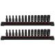 Milwaukee SHOCKWAVE 1/4 in. Drive Metric Deep Well 6-Point Impact Socket Set (28-Piece) 49-66-7003-49-66-7003