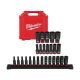 Milwaukee Shockwave 1/2 in. and 1/4 in. Drive SAE/Metric Deep Well Impact Socket Set (26-Piece) 49-66-7011-49-66-7003