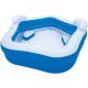 Afoxsos Inflatable Pool with 2 Seats Headrest Cup Holder Family Paddling Pool HDMX138