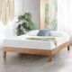 best price mattress Naturalista Grand 12 in. Natural Pine Queen Solid Wood Platform Bed with Wooden Slats HD-SWPB-12QGN